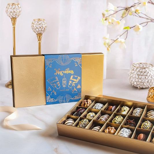 علبة هدايا تمر المجدول مع الشوكولاتة 1000